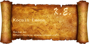 Kocsis Emese névjegykártya
